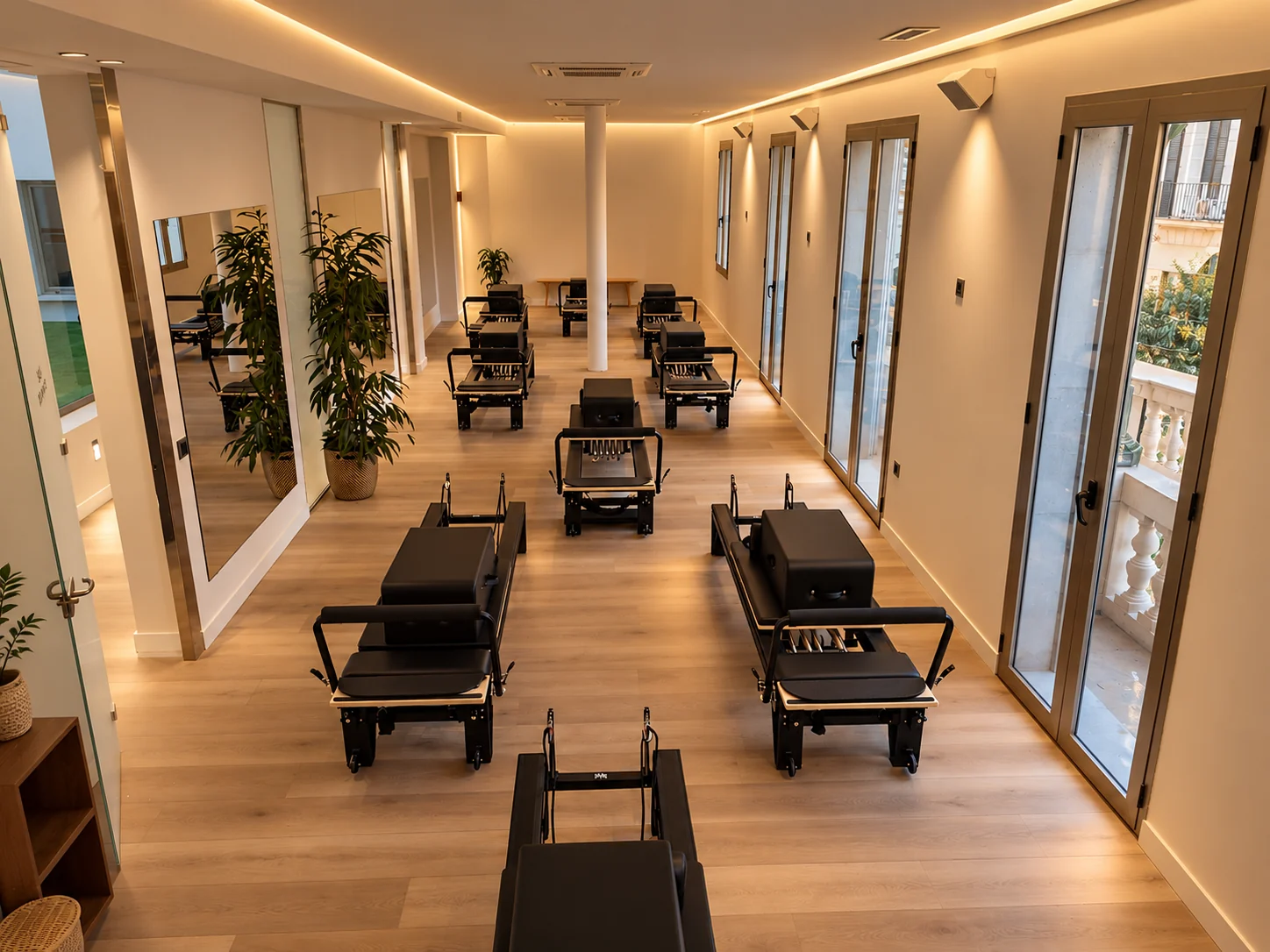 Full view of the Fusion Pilates Reformer studio in Palma